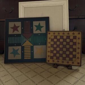 McVay's Limited vintage hand crafted wooden game boards - Signed 2008 set of 2